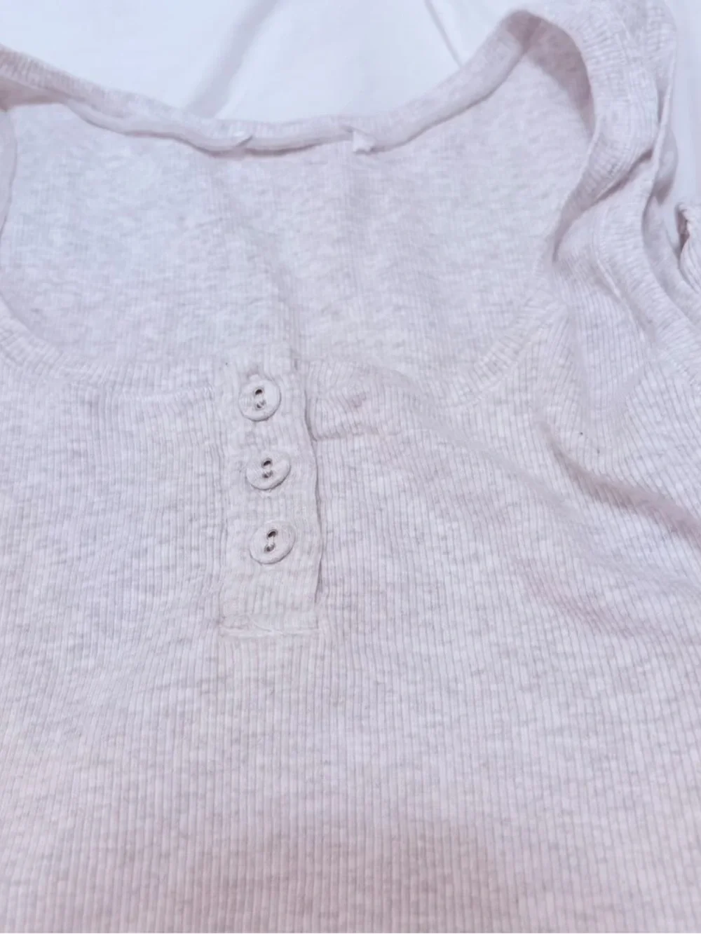 Cozy Heathered Ribbed Tank & Lounge Pants Set - Light Grey XS